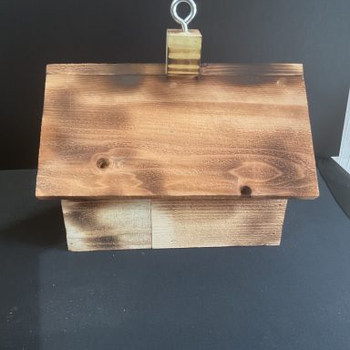 Double sided birdhouse, burned in Asian Shou Sugi Ban method!